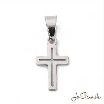 Prívesok krížik 18x10mm CHIRURGICKÁ OCEĽ, 1ks (ch1631)